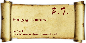 Posgay Tamara névjegykártya